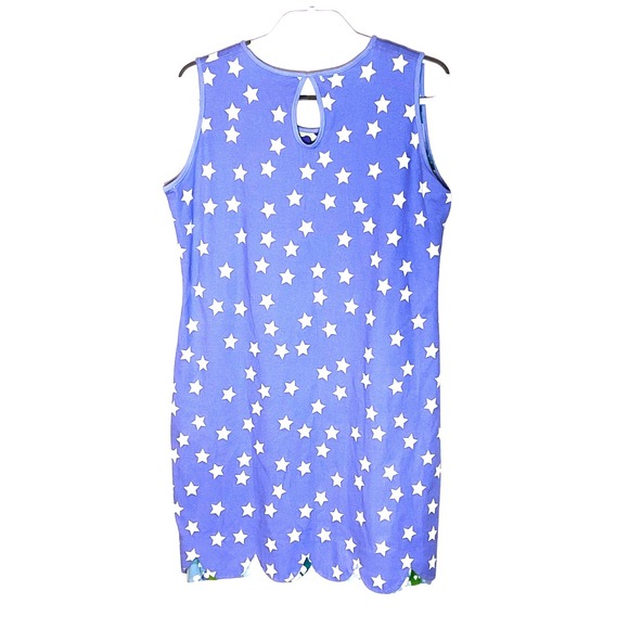 ANACLARE by 3 friends women's reversible dress cotton scalloped star tropical XL - Picture 3 of 7